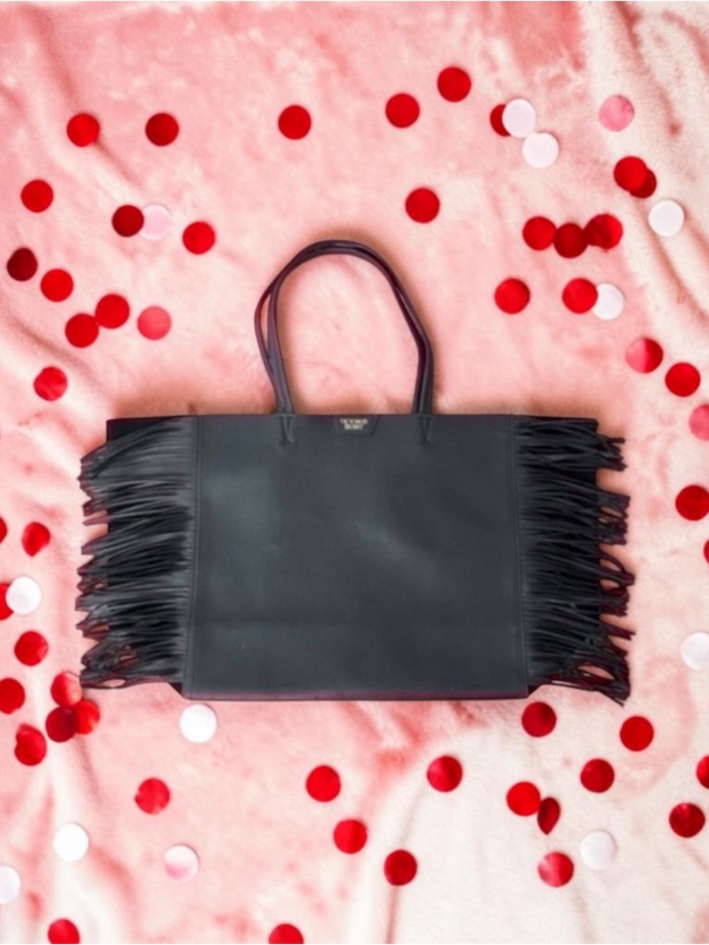 Victoria’s Secret Faux Leather and Suede Tassel X-Large Tote NWT